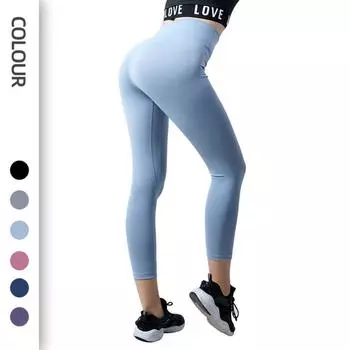 Штаны для йоги с высокой талией, талией, талией, талией, персиковыми ягодицами, снаружи, для ношения облегающих бездорожных штанов для бега и фитнеса S