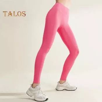 Штаны для йоги, высокая эластичность, 4D Stretch Tech, свободная посадка, спортивные штаны, высокая талия, утягивающие леггинсы с подтяжкой бедер M фиолетовый