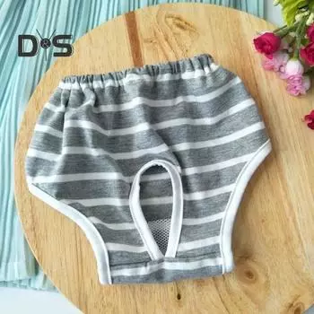 Штаны для менструации у собак Товары для животных Мультяшный принт Подгузник для менструации у собак Дышащие физиологические трусики для домашних животных Одежда для собак S белый