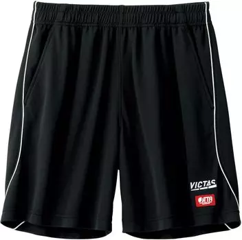 Штаны для настольного тенниса, боковая окантовка, черный x белый 2XS 622111 [Victus], (1019)