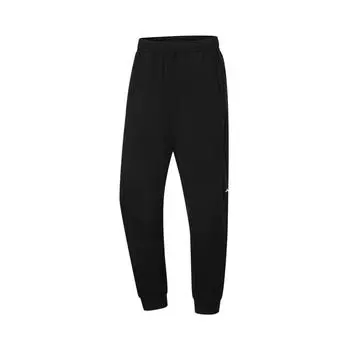 Штаны для настольного тенниса Li Ning, однотонные, средней талии, удобные, универсальные, трикотажные, унисекс, черные AKLU967-1 L