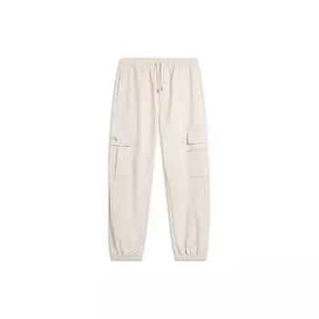 Штаны для скейтбординга Li Ning, однотонные, повседневные, на шнуровке, трикотажные, спортивные, мужские, цвет гравийно-серый AKXU021-3 L