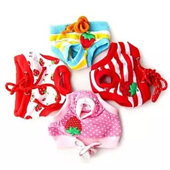 Штаны для собак с клубничным принтом, разноцветные дополнительные штаны для домашних животных, товары для домашних животных. S