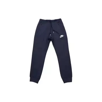 Штаны-джоггеры мужские с принтом логотипа Nike, однотонные, синие 905273-451 M