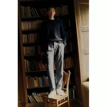 Штаны HM Felted Regular Fit серые 28