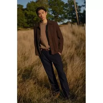 Штаны HM Felted Regular Fit, темно-синие 28