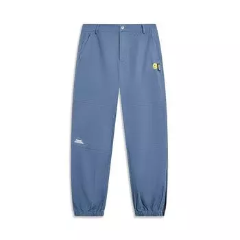 Штаны мужские скейтбордные серии Li Ning Smiley Logo Cuffs Loose Casual Bottoms Grey Indigo AKXT129-1 XL