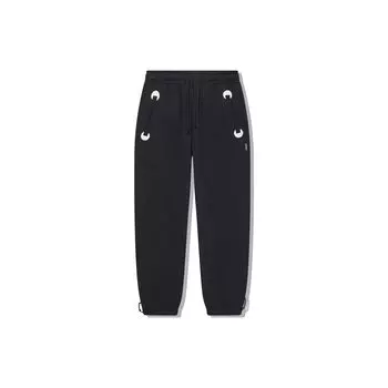 Штаны мужские спортивные Li Ning Color Block с манжетами из флиса, черные AKLT679-5 2XL
