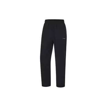 Штаны мужские спортивные Li Ning Fitness Series с прямыми штанинами, влагоотводящие, быстросохнущие, трикотажные, черные AKLU479-1 M