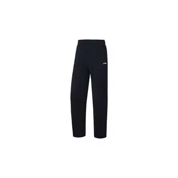 Штаны мужские спортивные Li Ning однотонные с высокой талией, черные AKLT557-3 S