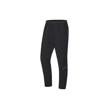 Штаны мужские спортивные Li Ning Running Series однотонные, прямые, светоотражающие, трикотажные, черные AYKT605-1 3XL