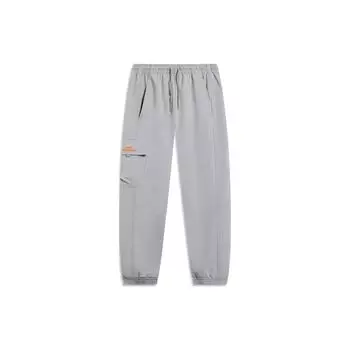Штаны мужские спортивные Li Ning Skateboard Series однотонные зауженные, тканые, акулье-серые AYKT075-2 M