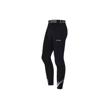 Штаны мужские спортивные трикотажные Li Ning CBA Series Casual Fitness со средней талией, черные AUQU009-1 L