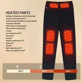 Штаны с подогревом USB электрические 3 зоны подогрева штаны для улицы зимние согревающие брюки для мужчин и женщин XL XL
