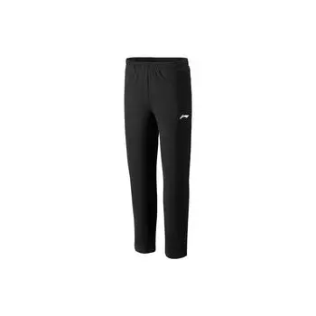 Штаны спортивные Li Ning Badminton Series однотонные прямые трикотажные унисекс низ черного цвета AKLT837-1 2XL