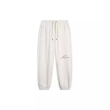Штаны спортивные мужские Li Ning Wade Series с принтом букв и манжетами Ice Feel, трикотажные, цвет серый, плитка-серый AKLU335-4 XL