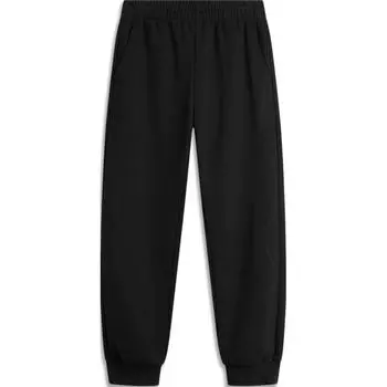 Штаны женские спортивные с логотипом Li Ning Sports Lifestyle Series из трикотажного флиса с манжетами, повседневные, черные AKLU622-2 S