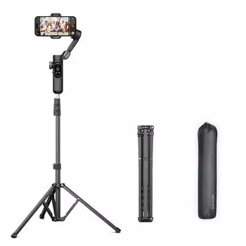 Штатив AOCHUAN iPhone 67 дюймов с отсеком для хранения, штатив с винтовой подставкой для iPhone, совместимый с DSLR, штатив грузоподъемностью 18 фунтов, сумка, интерфейс 1/4,