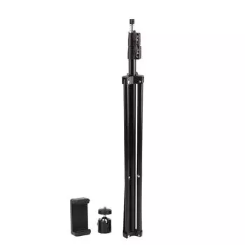 Штатив для цифровой камеры, выдвижной, вращающийся на 360 градусов, 200 см, с регулируемым держателем для телефона