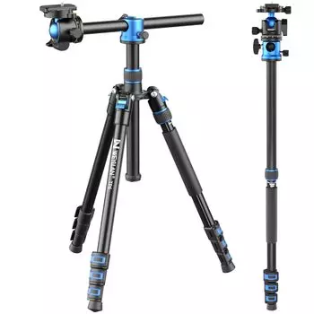 Штатив для камеры WEYLLAN TP6 высотой 170 см с шаровым шарниром 36 мм, компактный и легкий, из алюминиевого сплава, с тремя центральными осями, подходит для зеркальных фотокамер и