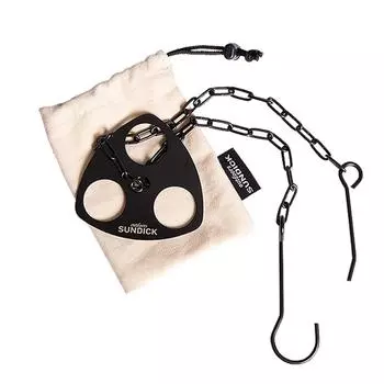 Штатив для кемпинга Sundick, подвесной кронштейн для горшка, вешалка для стойки для барбекю, штатив из нержавеющей стали для подвешивания чёрный