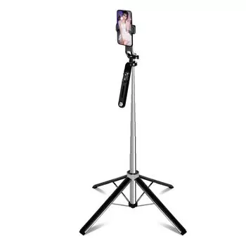 Штатив для смартфона Mtricpop, селфи-палка, длинная, 150 см или больше, складная, интегрированная, с дистанционным управлением, с вращением на 360 градусов, компактная