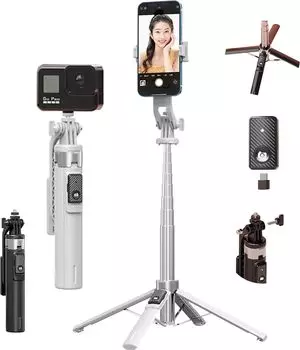 Штатив для смартфона, селфи-палка 130 см с винтовым поворотом, легкая, прямая трансляция, веб-конференция, съемка, кинотрансляция, путешествия