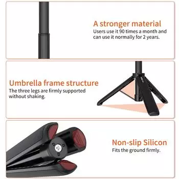 Штатив для спортивной камеры VRIG TP-08, штатив для селфи, алюминиевый сплав, макс. 51 см/20,1 дюйма. Высота чёрный