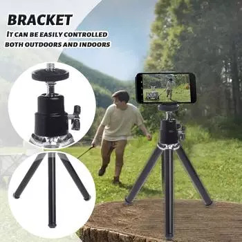 Штатив для телефона, чехол, якорь, стойка для портативной камеры, настольная угловая стойка для фотосъемки One Size чёрный