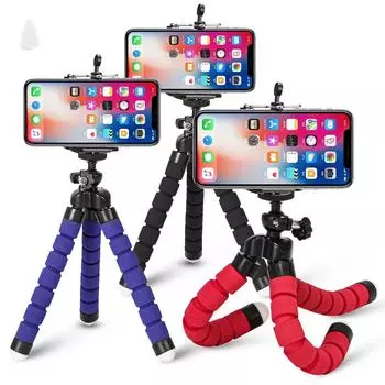 Штатив для телефона, гибкая губка, мини-штатив «Осьминог» для iPhone, мини-штатив для камеры, держатель для телефона, зажим-подставка