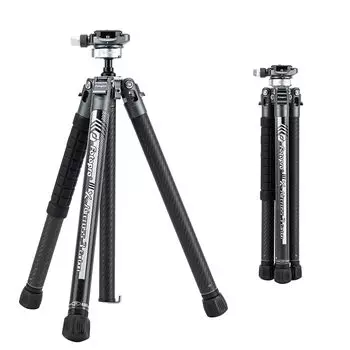 Штатив Fotopro Carbon, регулируемый штатив для камеры, 152 см, легкий дорожный штатив для цифровой зеркальной камеры, нагрузка до 10 кг, в комплект входит сумка и скрытый держатель для мобильного телефона 3