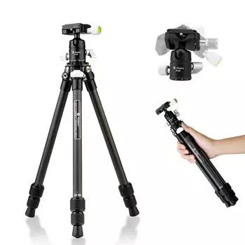 Штатив Fotorpro 71 см из углеродного волокна, легкий дорожный штатив, компактный штатив для цифровой зеркальной камеры с шаровой головкой, быстросъемная площадка, максимальная нагрузка