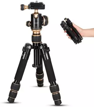 Штатив Koolehaod Mini Tripod Camera Tripod Travel Регулируемая высота Компактный настольный мини-штатив для макросъемки с весом для переноски всего 1 кг Штатив, 20,5-52 см, сумка,