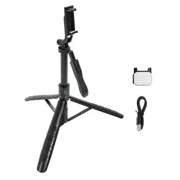 Штатив-палка для селфи с дистанционным управлением и подсветкой 62 дюйма, выдвижной штатив из алюминиевого сплава для телефона S