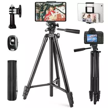 Штатив PEYOU 153 см для смартфона, 5 уровней, телескопический штатив для камеры с дистанционным управлением Bluetooth для начинающих, штатив для камеры Visio, легкая подставка для iPad