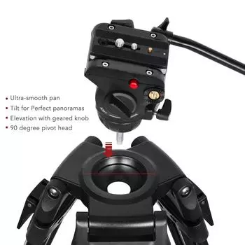 Штатив-штатив Andoer 67 дюймов профессиональный видеоштатив из прочного алюминиевого сплава со съемным чёрный