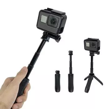 Штатив-штатив, селфи-палка, выдвижной монопод для экшн-камеры Gopro Hero 12 11 SJCAM Xiaomi YI, мини-ручной портативный монопод