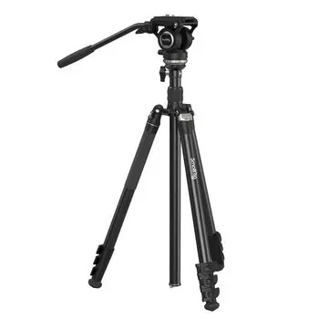 Штатив SmallRig Video Tripod CT210 с выравнивающим основанием, набор видеоголовок, 3 ножки, высота до 192 см, грузоподъемность 6 кг, штатив для камеры, монопод, высота до
