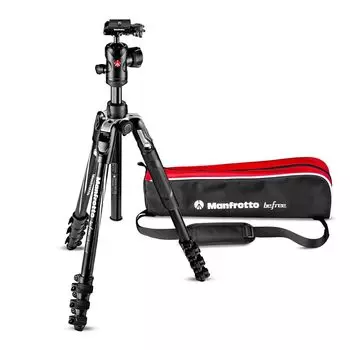 Штатив Vitec Imaging Manfrotto Befree Advance из алюминия с 4 ярусами и рычажным фиксатором головки типа L, комплект для штатива, черный MKBFRLA4BK-BH
