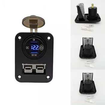 Штепсельная плата с двумя USB-разъемами для вилки Anderson, утопленная розетка