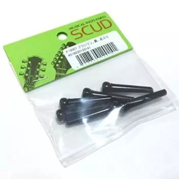 Штифт для акустической гитары Scud, черный пластик, в горошек F-0007 [np] чёрный
