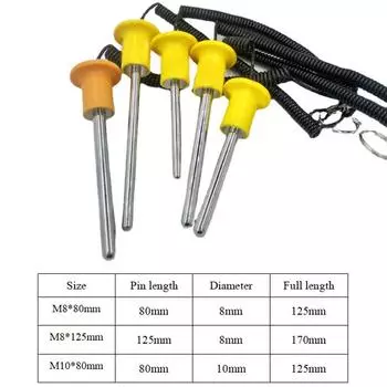 Штифт весового стека Желтый штифт весового стека Провод Болт для фитнес-оборудования M8*80mm
