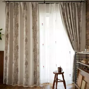 Штора для штор Suminoe MOOMIN Poot, 1 шт., 100 x 178 см, LBR 323-75778 светло-коричневого