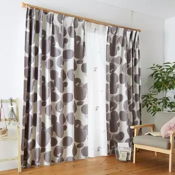 Штора для штор Suminoe MOOMIN с рисунком скалы, 1 шт., 100 x 135 см DGR 323-75123 темно-серого