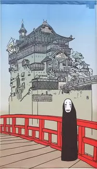 Штора «Унесенные призраками» 85 см х 150 см и ширина прибл.. Высота приблизительная. (Ванная комната Каонаши)