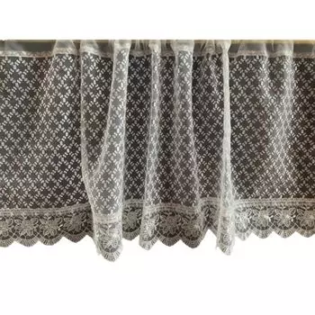 Штора Vivienne Cafe 45 x Белая вышитая штора WK0703U1 [Кружево 120 см] белый