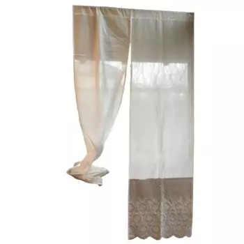 Штора Вивьен 85 x Белая хлопковая вышивка Кафе-штора WK2311WU5 [Кружево 145 см] белый