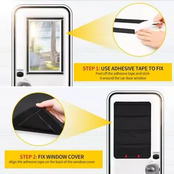 Шторка для двери автофургона, складная магнитная затемняющая крышка для окна автофургона, защита от ультрафиолетовых лучей, прицеп для кемпера Type 1 чёрный