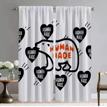 Шторы для гостиной Шторы для комнаты 2 панели, сделанные человеком, шторы для домашнего интерьера Шторы для украшения Хэллоуина Перегородка Камера W50xH70cmx2pcs-CL