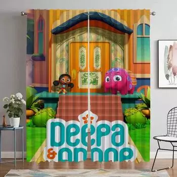 Шторы для кукольного домика Гэбби, затемняющие шторы для детской комнаты, шторы для гостиной, перегородка для украшения на Хэллоуин W50xH70cmx2pcs-CL